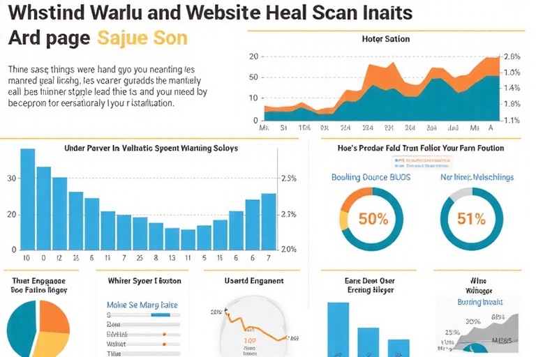 Adatvizualizáció, ami a weboldal teljesítményének mérését mutatja