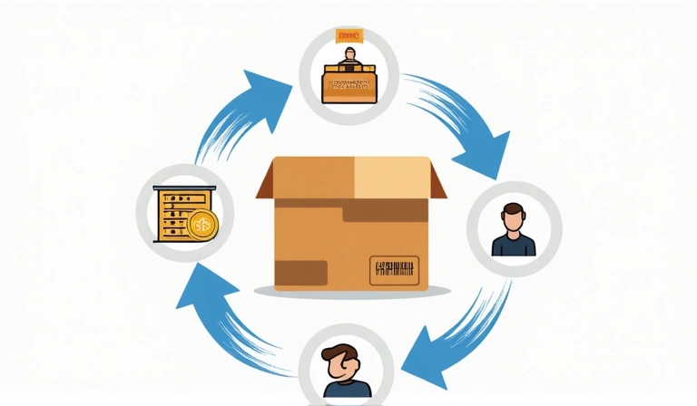 Visszaküldési folyamat illusztrációja
