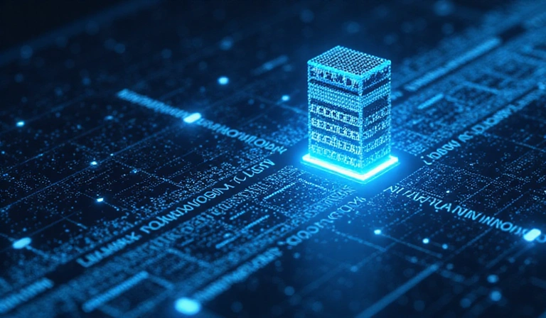 Adatgyűjtés folyamata, digitális adatáramlást szimbolizáló grafikon