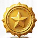 Minőséget ábrázoló ikon, például egy arany pecsét vagy egy csillag